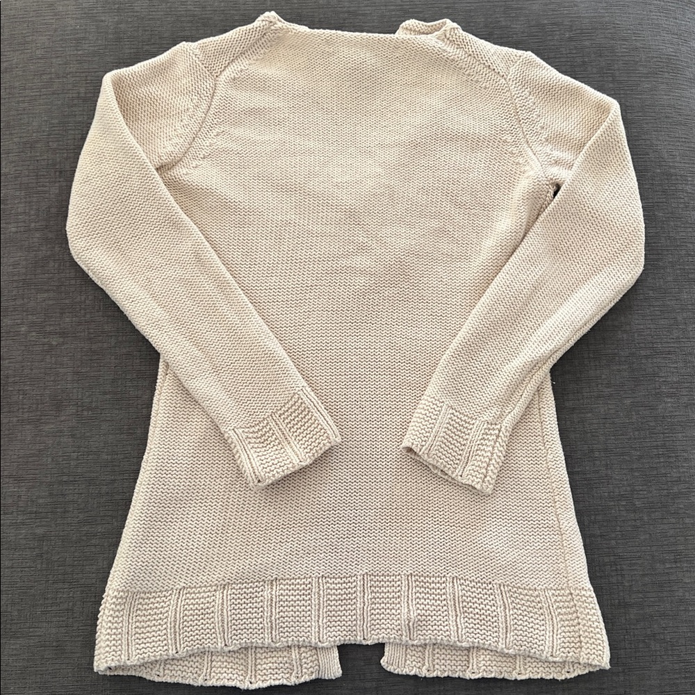 Max Studio Cream Open-Front Cardigan Sz S - Picture 7 of 8